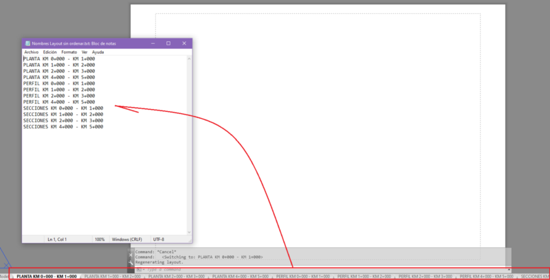 Rutina Lisp que exporta los nombres de los layouts a un archivo de texto