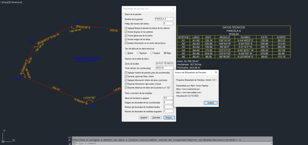 Rutina Lisp para etiquetado completo de parcelas y generaciÃ³n de cuadros con datos tÃ©cnicos VersiÃ³n 3