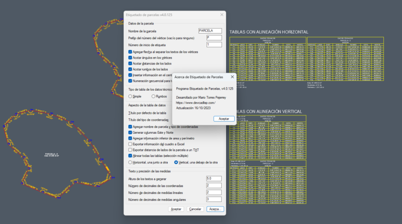 Rutina Lisp para etiquetado completo de parcelas y generación de cuadros con datos técnicos Versión 4